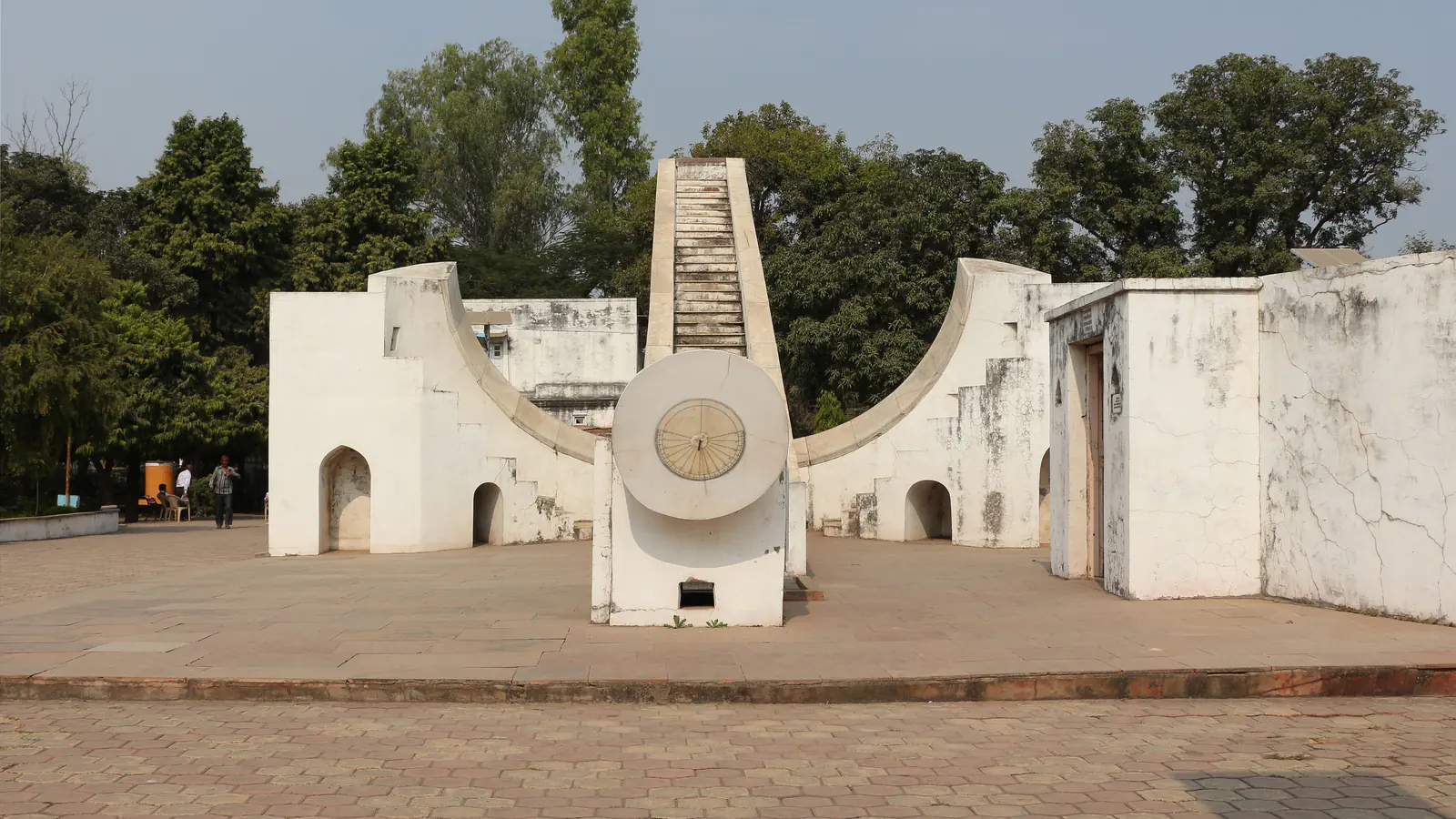 Astronomical instrument inside Ujjain's historic Vedh Shala.